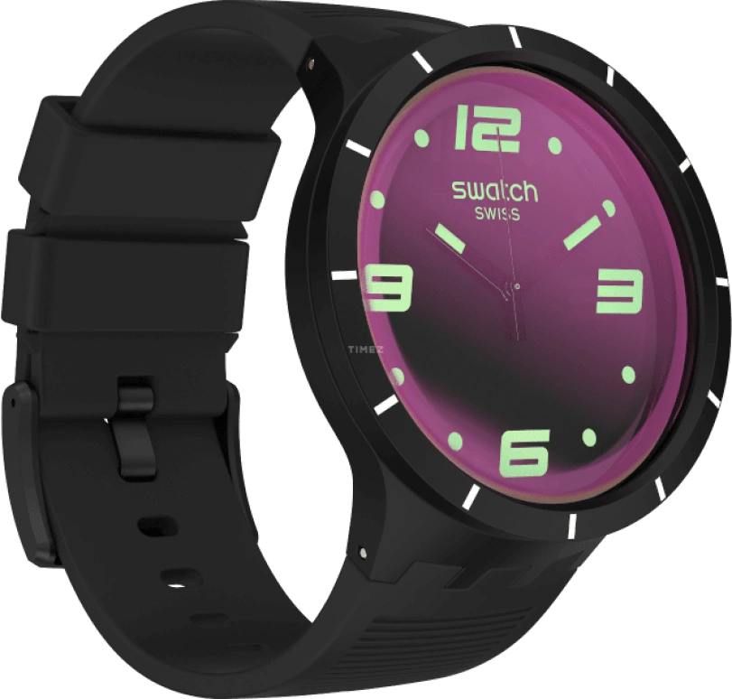 Swatch,THE BOLD 47mm,47mm,Plastic,Gradient,Purple,Sapphire,Crystal Glass,SO27B119