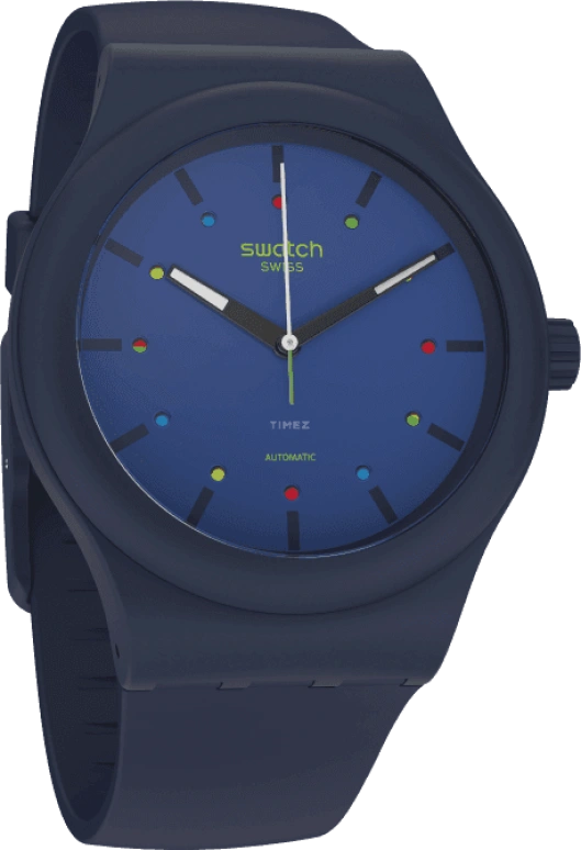 Swatch,Originals 42mm,42mm,Bioceramic,Blue,Quartz,Sapphire,Crystal Glass,Round,SO30N400