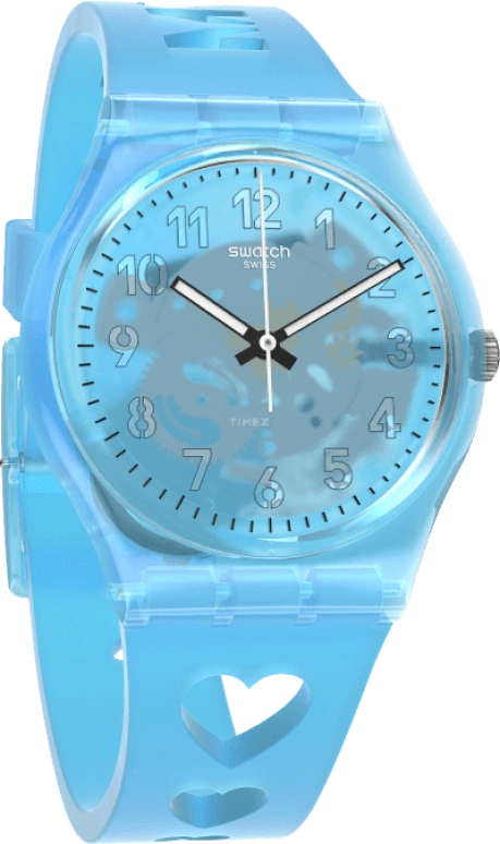 Swatch,Originals 34mm,34mm,Plastic,Blue,Open,GZ353