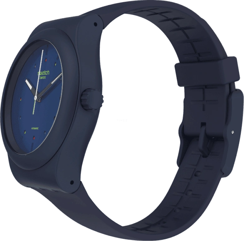 Swatch,Originals 42mm,42mm,Bioceramic,Blue,Quartz,Sapphire,Crystal Glass,Round,SO30N400