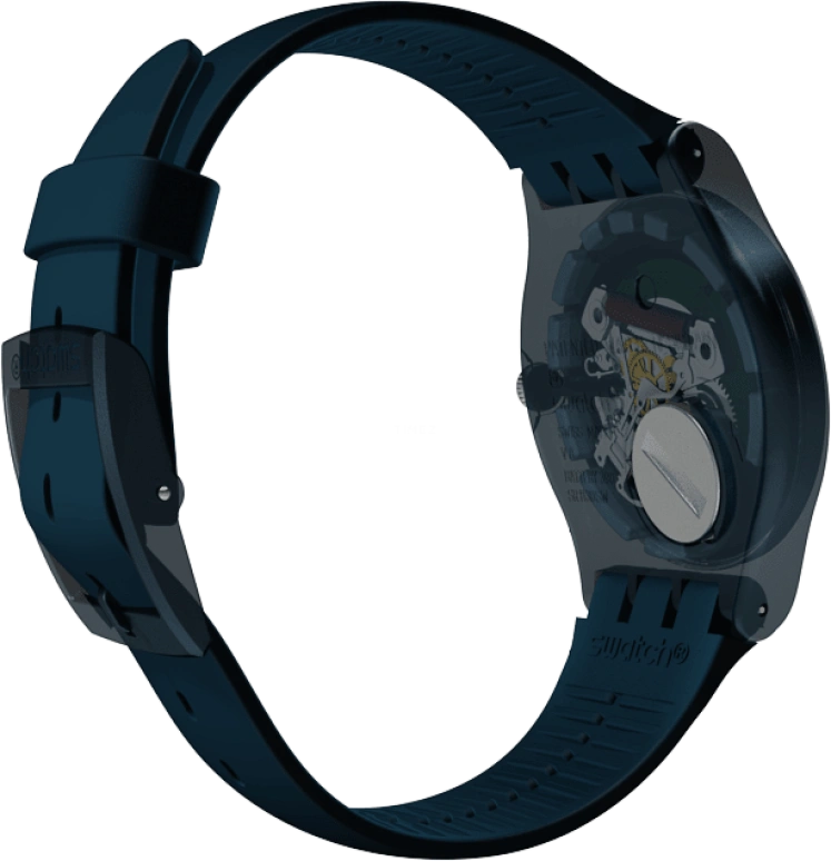 Swatch,CLASSIC 41mm,41mm,Plastic,Blue,SUON700