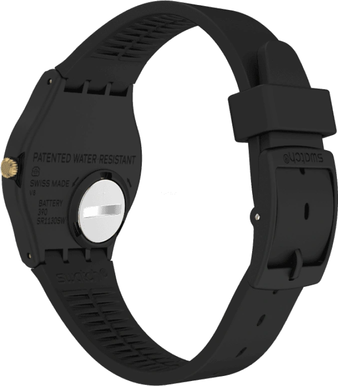 Swatch,Originals 34mm,34mm,Plastic,Gold,Sapphire,Crystal Glass,GB323
