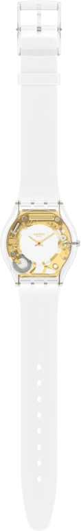 Swatch,SKIN 34mm,34mm,Plastic,White,Transparent,SS08K106