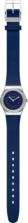 Swatch,IRONY 28.70mm,28.70mm,Stainless Steel,Blue,Quartz,Tonneau,Silver,YSS333