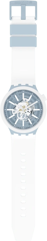 Swatch,THE BOLD 47mm,47mm,Bioceramic,White,Quartz,Tonneau,SB03N103