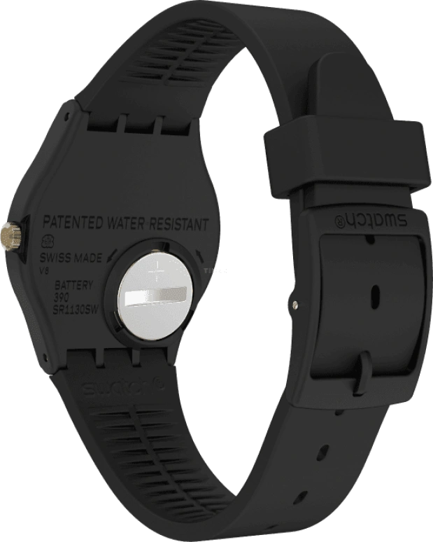 Swatch,Originals 34mm,34mm,Plastic,Gold,Sapphire,Crystal Glass,GB323