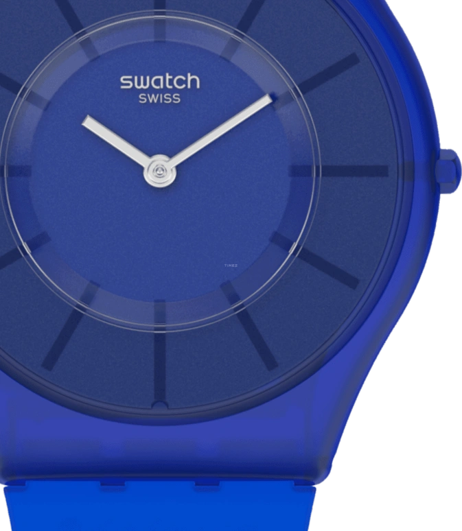 Swatch,SKIN 34mm,34mm,Bioceramic,Blue,Closed,SS08N102