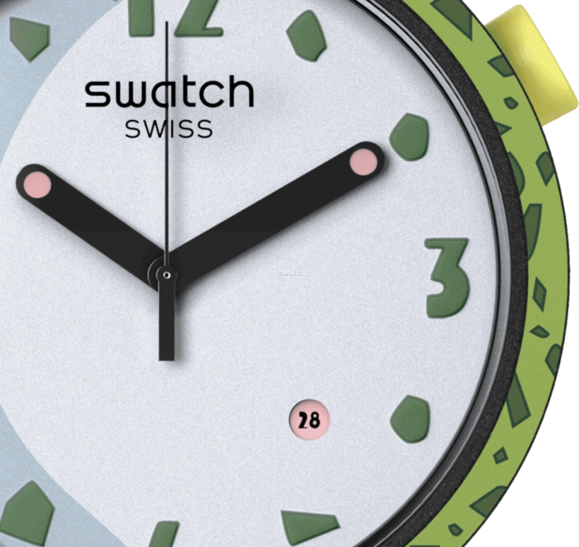 Swatch,Other 47mm,47mm,Plastic,White,Quartz,Day,Sapphire,Crystal Glass,SB01Z401