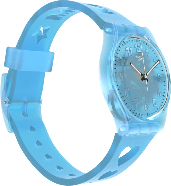 Swatch,Originals 34mm,34mm,Plastic,Blue,Open,GZ353