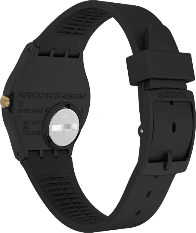 Swatch,Originals 34mm,34mm,Plastic,Gold,Sapphire,Crystal Glass,GB323