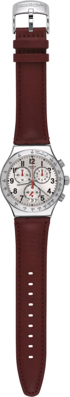 Swatch,HUMPY BUMPY 43mm,43mm,Stainless Steel,White,Quartz,Chronograph,Day,YVS431