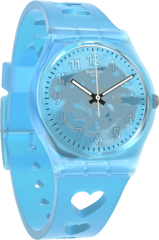 Swatch,Originals 34mm,34mm,Plastic,Blue,Open,GZ353