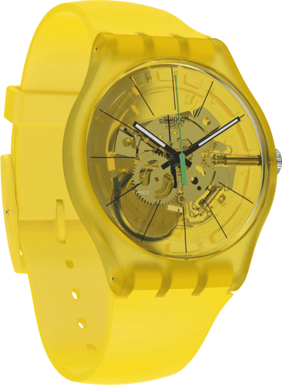 Swatch,Originals 41x47.40mm,41x47.40mm,Plastic,Yellow,SUOJ108