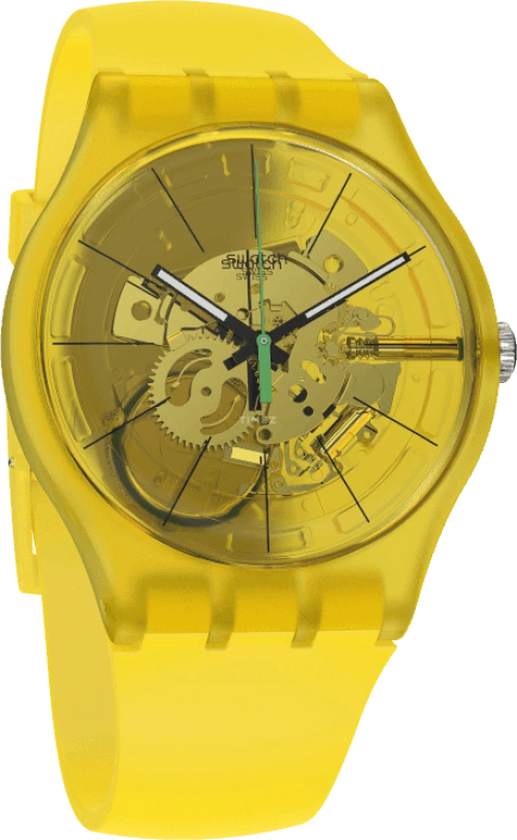 Swatch,Originals 41x47.40mm,41x47.40mm,Plastic,Yellow,SUOJ108