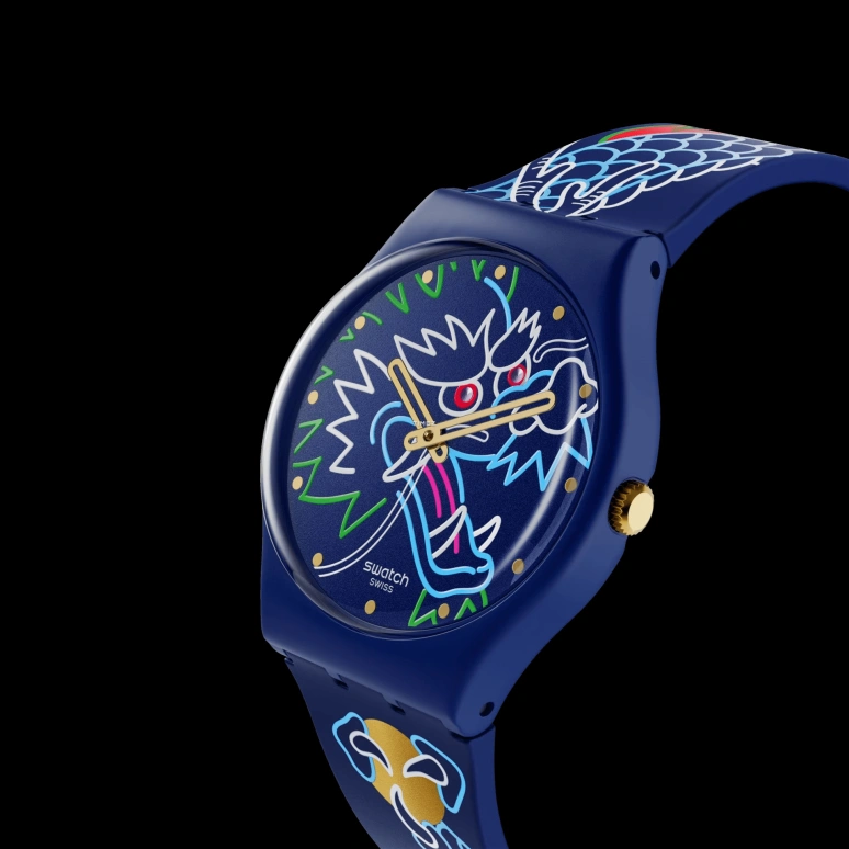 Swatch,Originals 34mm,34mm,Bio-sourced,Blue,Quartz,Round,SO28Z125