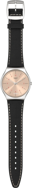 Swatch,IRONY 42mm,42mm,Stainless Steel,Pink,Quartz,Tonneau,Gray,SS07S118