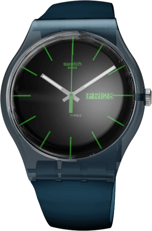 Swatch,CLASSIC 41mm,41mm,Plastic,Blue,SUON700