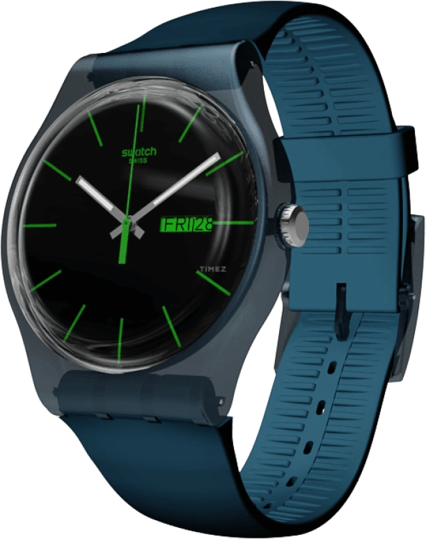 Swatch,CLASSIC 41mm,41mm,Plastic,Blue,SUON700