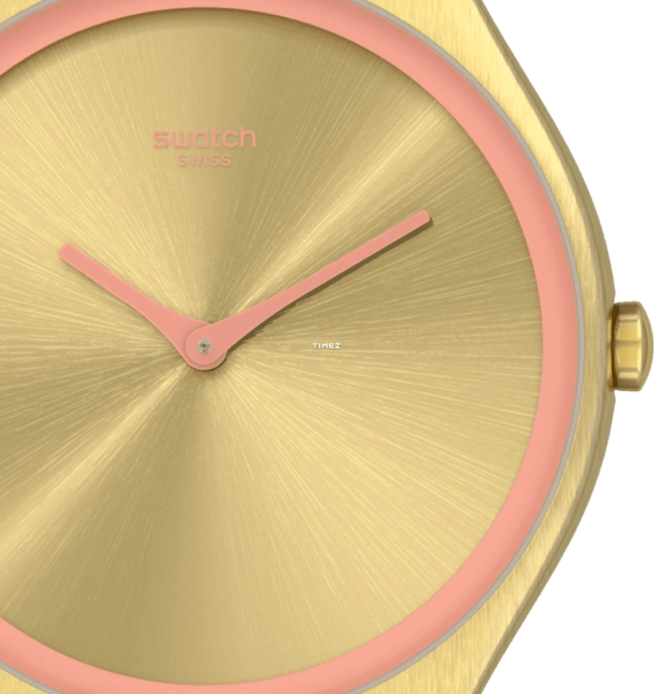 Swatch,IRONY 38mm,38mm,Stainless Steel,Yellow,Quartz,Tonneau,Gold,SYXG114