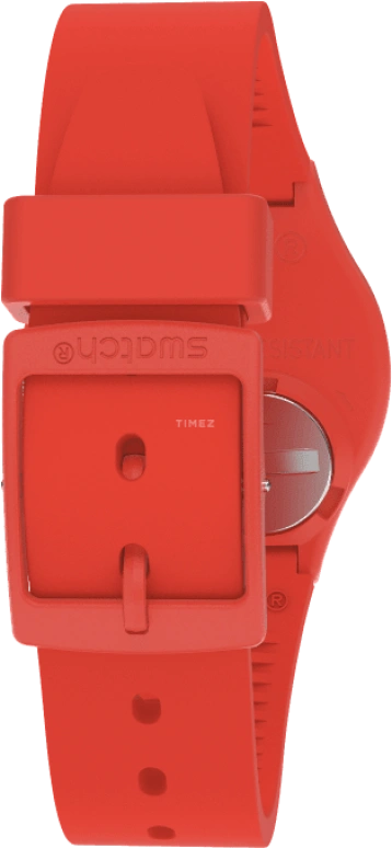 Swatch,Originals 39.20mm,39.20mm,Plastic,Red,Sapphire,Crystal Glass,Closed,GR713