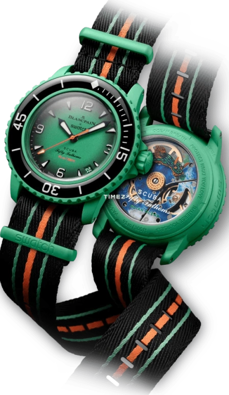 Swatch,BIOCERAMIC 42.30mm,42.30mm,Bioceramic,Green,Automatic,Day,Sapphire,Glass,SO35I100