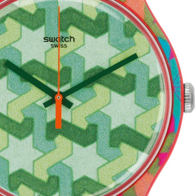 Swatch,Originals 41mm,41mm,Plastic,Green,Round,SUOZ185S
