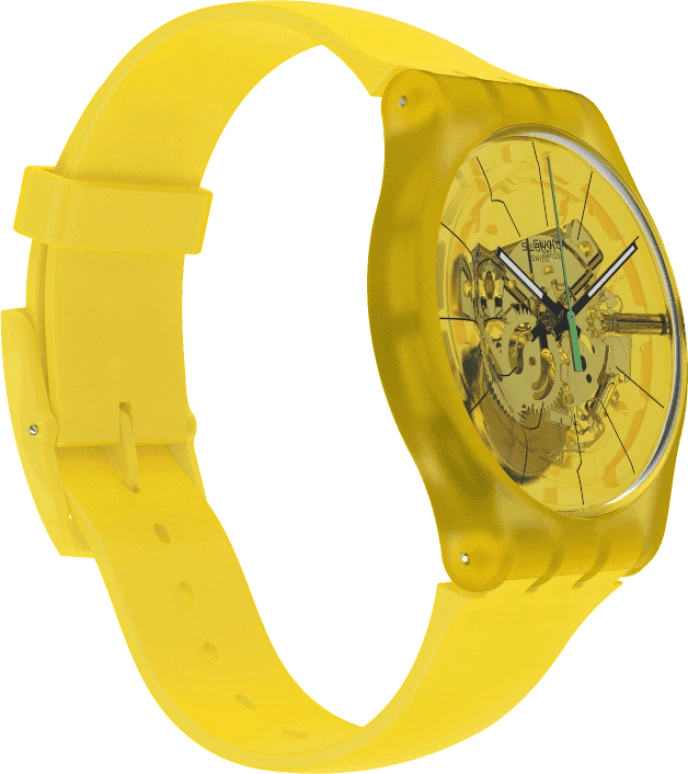 Swatch,Originals 41x47.40mm,41x47.40mm,Plastic,Yellow,SUOJ108