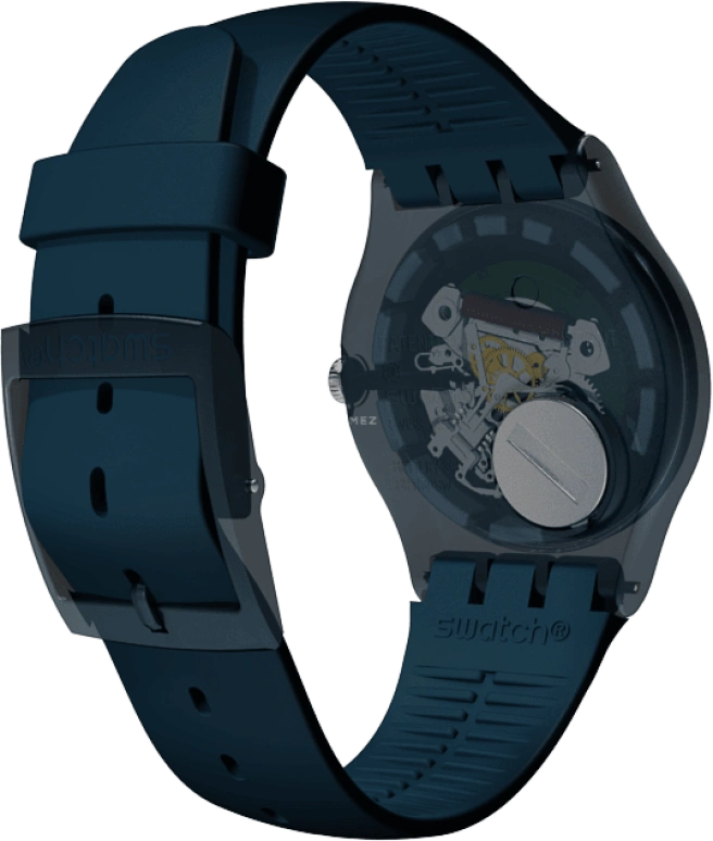 Swatch,CLASSIC 41mm,41mm,Plastic,Blue,SUON700
