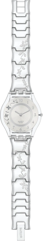 Swatch,SKIN 34mm,34mm,Bio-sourced,White,Quartz,Round,Transparent,SS08K100G