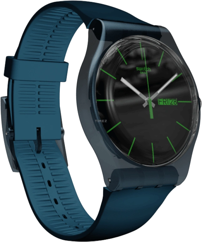 Swatch,CLASSIC 41mm,41mm,Plastic,Blue,SUON700