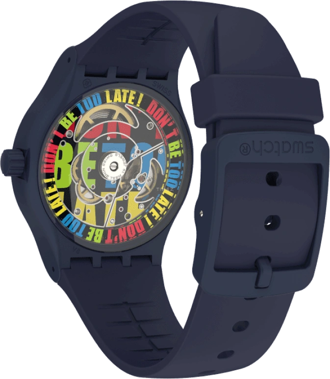Swatch,Originals 42mm,42mm,Bioceramic,Blue,Quartz,Sapphire,Crystal Glass,Round,SO30N400