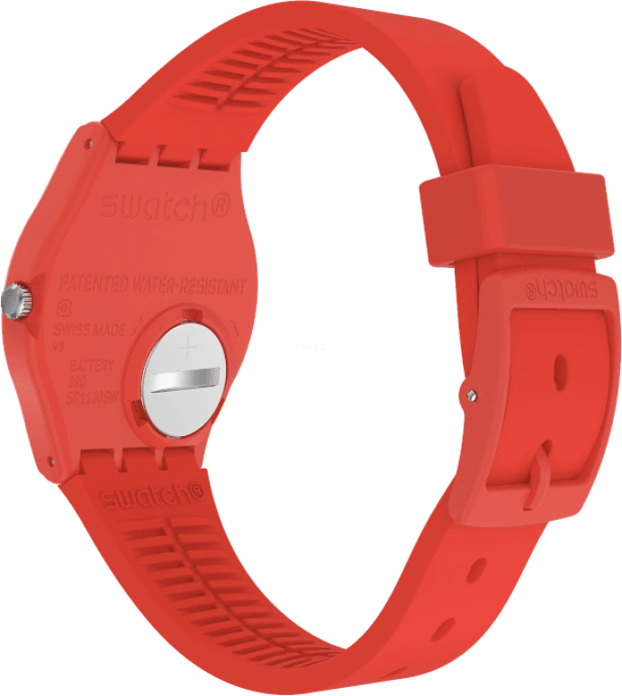 Swatch,Originals 39.20mm,39.20mm,Plastic,Red,Sapphire,Crystal Glass,Closed,GR713
