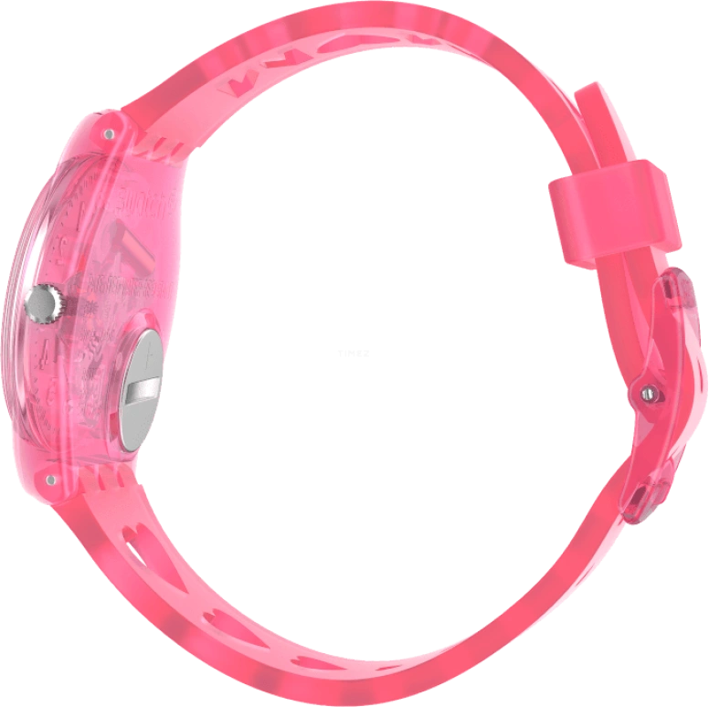 Swatch,Originals 34mm,34mm,Plastic,Pink,Sapphire,Crystal Glass,Open,GZ354