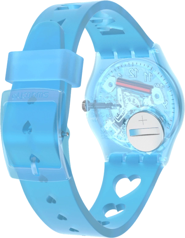 Swatch,Originals 34mm,34mm,Plastic,Blue,Open,GZ353