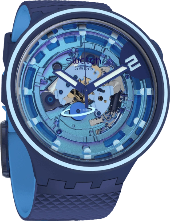 Swatch,Other 47mm,47mm,Sapphire,Crystal Glass,SB01N101