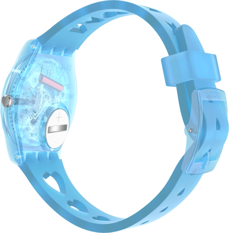 Swatch,Originals 34mm,34mm,Plastic,Blue,Open,GZ353