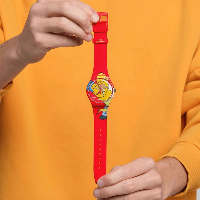 Swatch,Originals 41mm,41mm,Bio-sourced,Red,Quartz,Round,SO29Z120