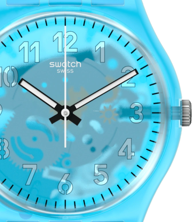 Swatch,Originals 34mm,34mm,Plastic,Blue,Open,GZ353