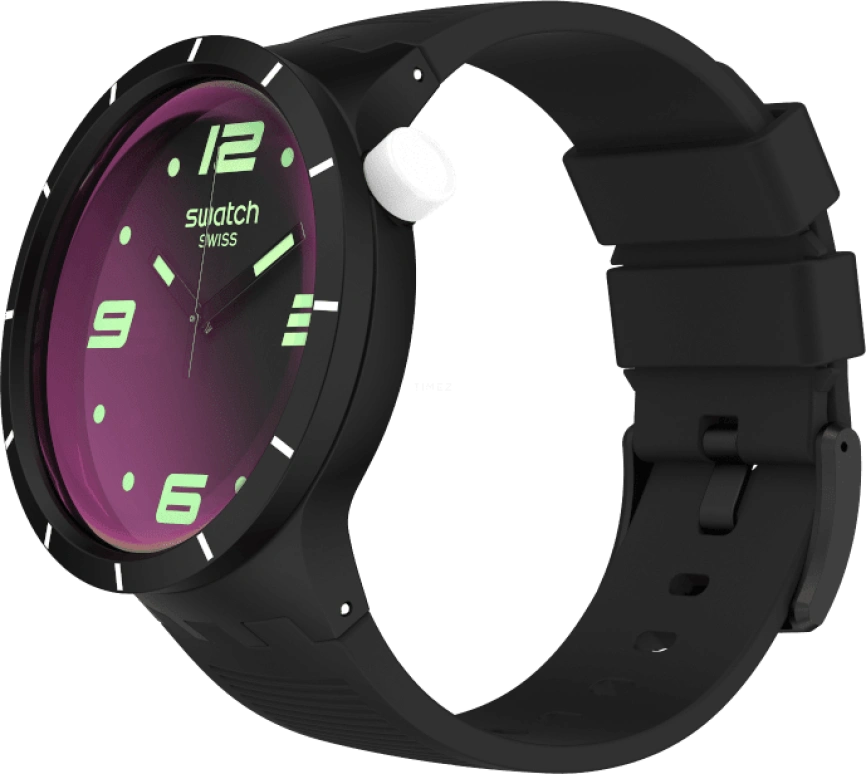 Swatch,THE BOLD 47mm,47mm,Plastic,Gradient,Purple,Sapphire,Crystal Glass,SO27B119