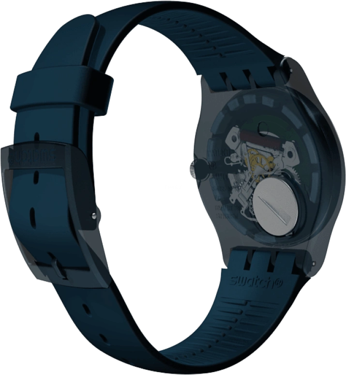 Swatch,CLASSIC 41mm,41mm,Plastic,Blue,SUON700