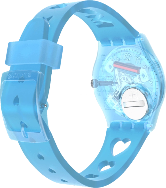 Swatch,Originals 34mm,34mm,Plastic,Blue,Open,GZ353