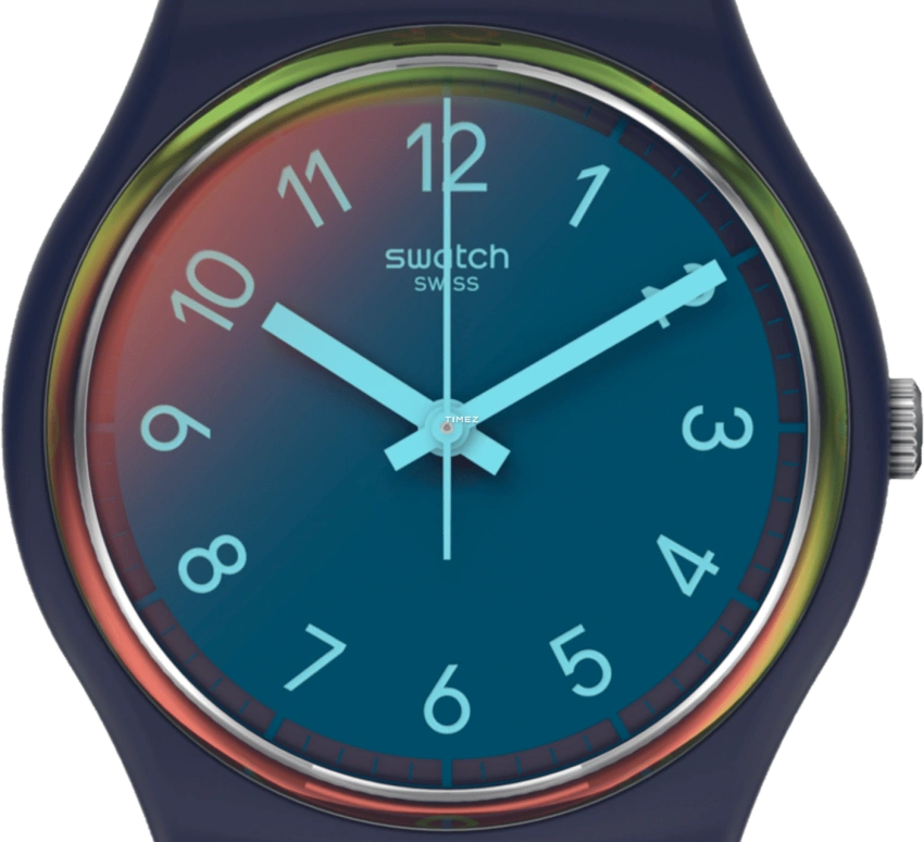 Swatch,Originals 34mm,34mm,Bio-sourced,Blue,Quartz,Sapphire,Crystal Glass,Round,SO28N110,SO28N110-S14