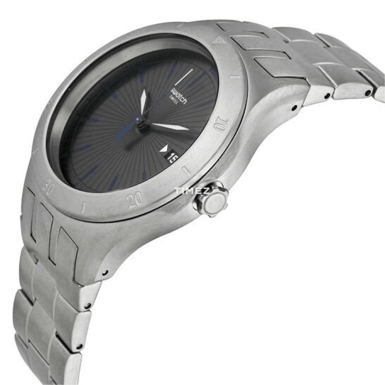 Swatch,Other 44mm,44mm,Stainless Steel,Black,Quartz,Day,Sapphire,Crystal Glass,YTS410G