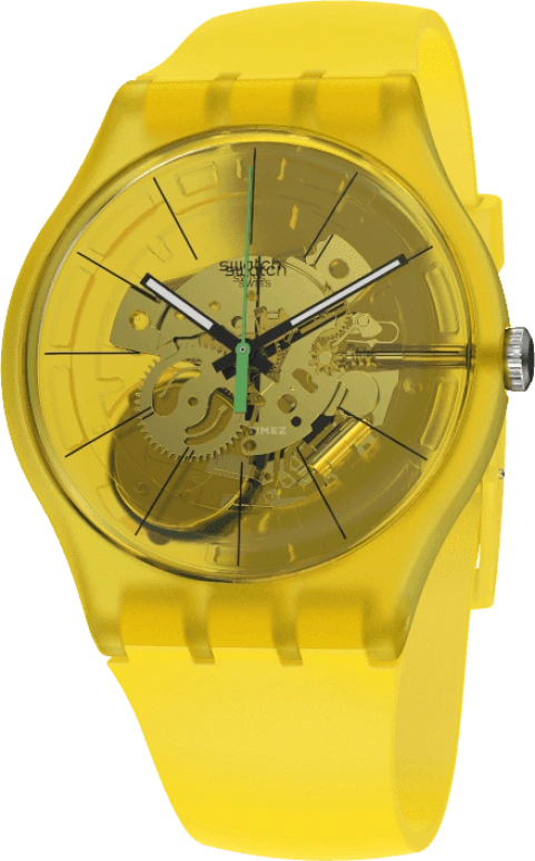 Swatch,Originals 41x47.40mm,41x47.40mm,Plastic,Yellow,SUOJ108