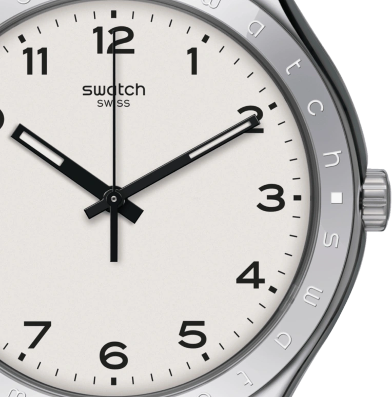 Swatch,IRONY 42.70mm,42.70mm,Stainless Steel,Silver White,YWS101