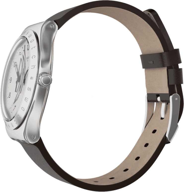Swatch,IRONY 42.70mm,42.70mm,Stainless Steel,Silver White,YWS101