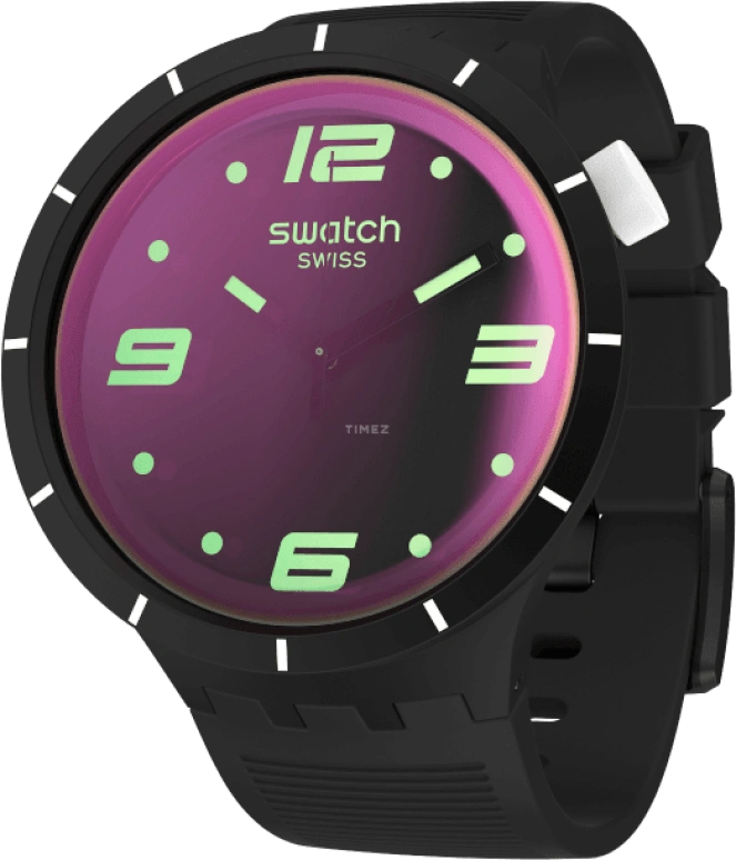 Swatch,THE BOLD 47mm,47mm,Plastic,Gradient,Purple,Sapphire,Crystal Glass,SO27B119