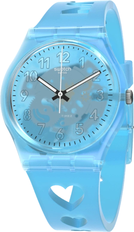 Swatch,Originals 34mm,34mm,Plastic,Blue,Open,GZ353