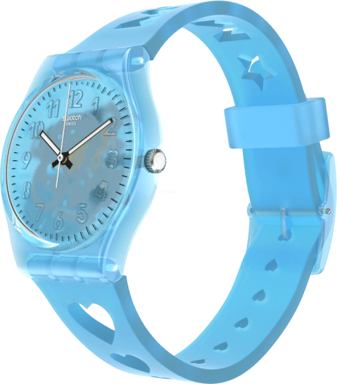 Swatch,Originals 34mm,34mm,Plastic,Blue,Open,GZ353