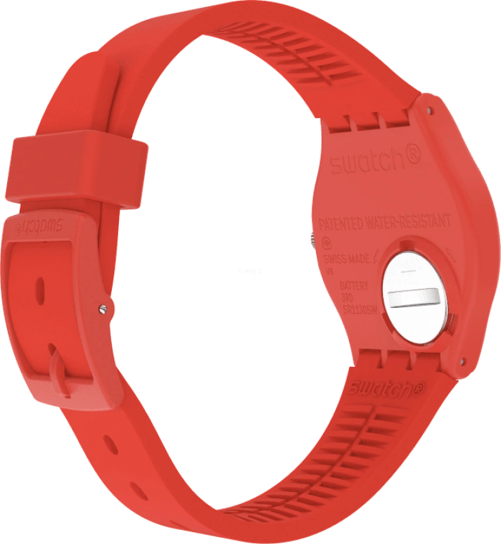Swatch,Originals 39.20mm,39.20mm,Plastic,Red,Sapphire,Crystal Glass,Closed,GR713